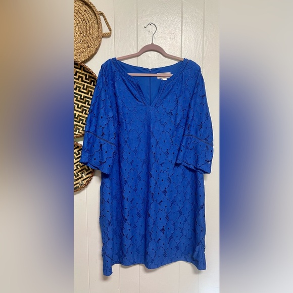 Tops - J Howard Floral Lace Dress Blue Size 18W